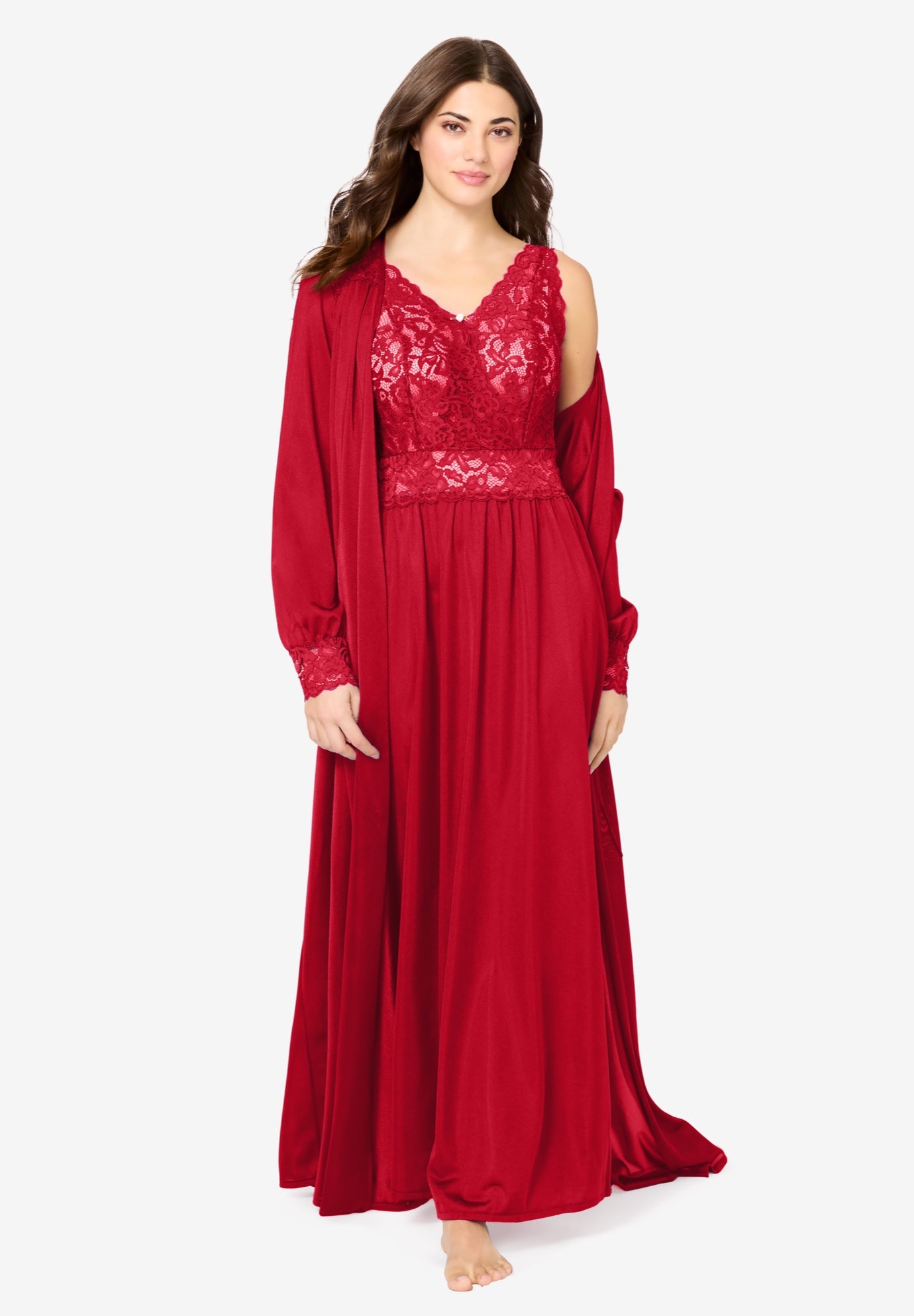 Amoureuse&reg; Peignoir 2-Piece Tricot Gown & Robe image number 0