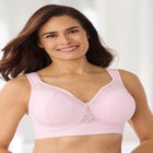COMFORT CHOICE&reg; Full Coverage Lace Overlay Bra image number null