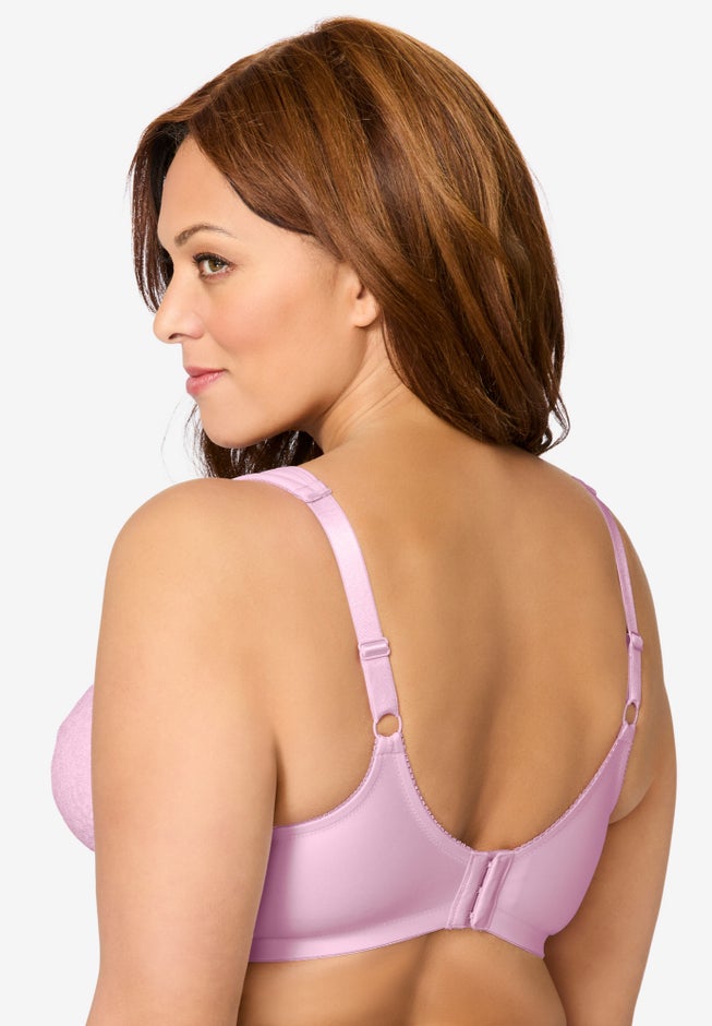 COMFORT CHOICE&reg; Full Coverage Lace Overlay Bra image number 1