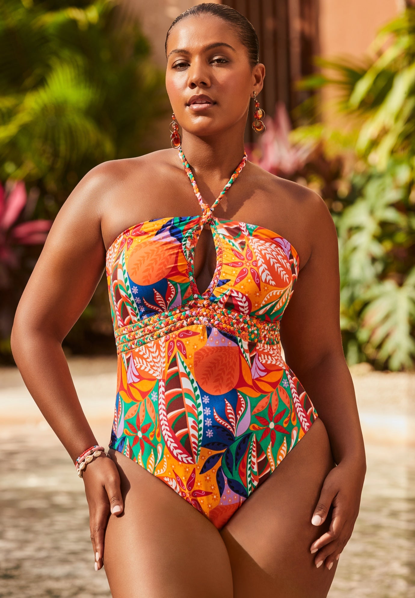 Braided Bandeau One Piece Swimsuit image number 0