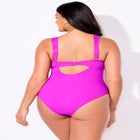 Chain Accent Underwire One Piece Swimsuit image number null