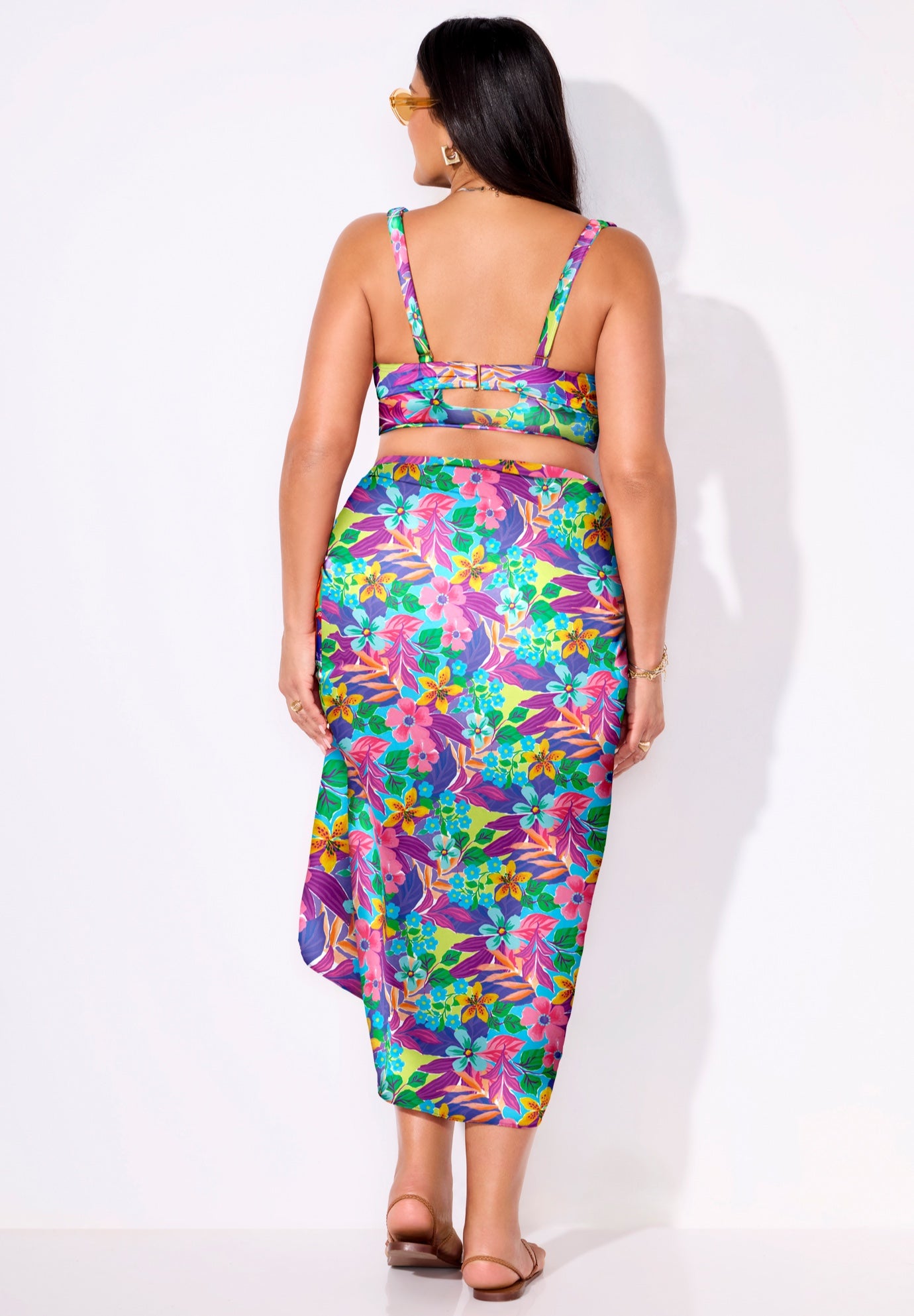 Lightweight Adjustable Sarong Wrap Skirt Cover Up image number 1