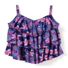 Longer-Length V-Neck Tiered-Ruffle Tummy Control Tankini Top image number 3