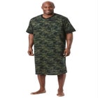 Short-Sleeve Jersey Henley Nightshirt image number 0