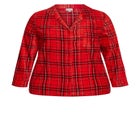 Fleece Check Sleep Top image number null