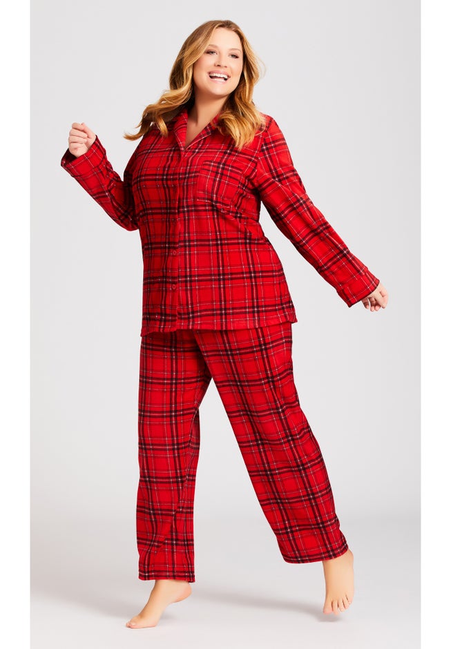 Fleece Check Sleep Top image number 3