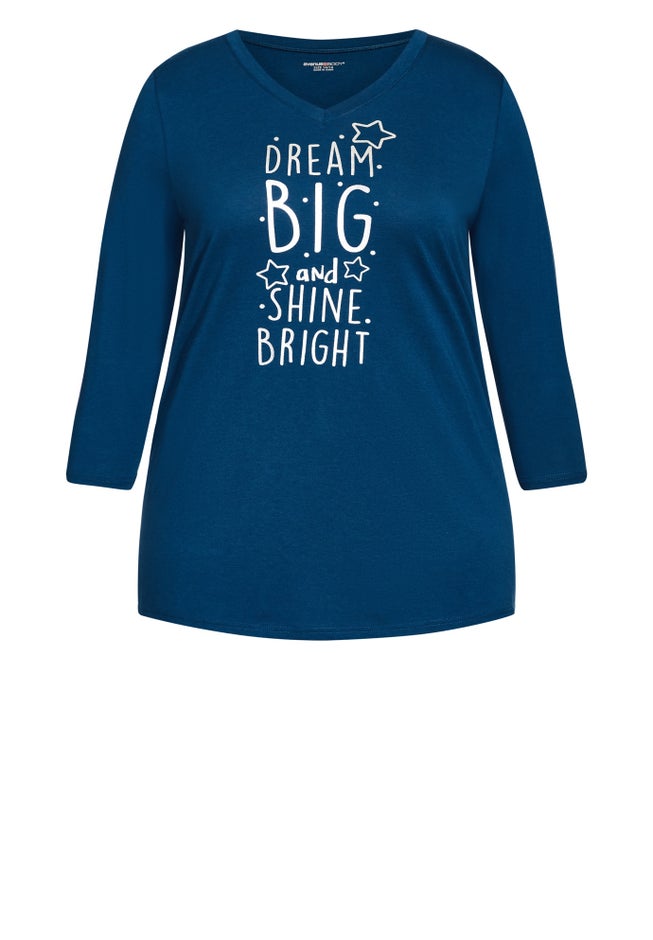 3/4 Sleeve Dream Big Sleep Top image number null