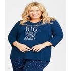 3/4 Sleeve Dream Big Sleep Top image number null