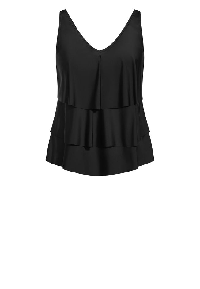 V Tiered Tankini Top image number null