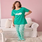 Graphic Tee Pure Cotton PJ Set image number null