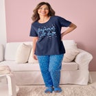 Graphic Tee Pure Cotton PJ Set image number null