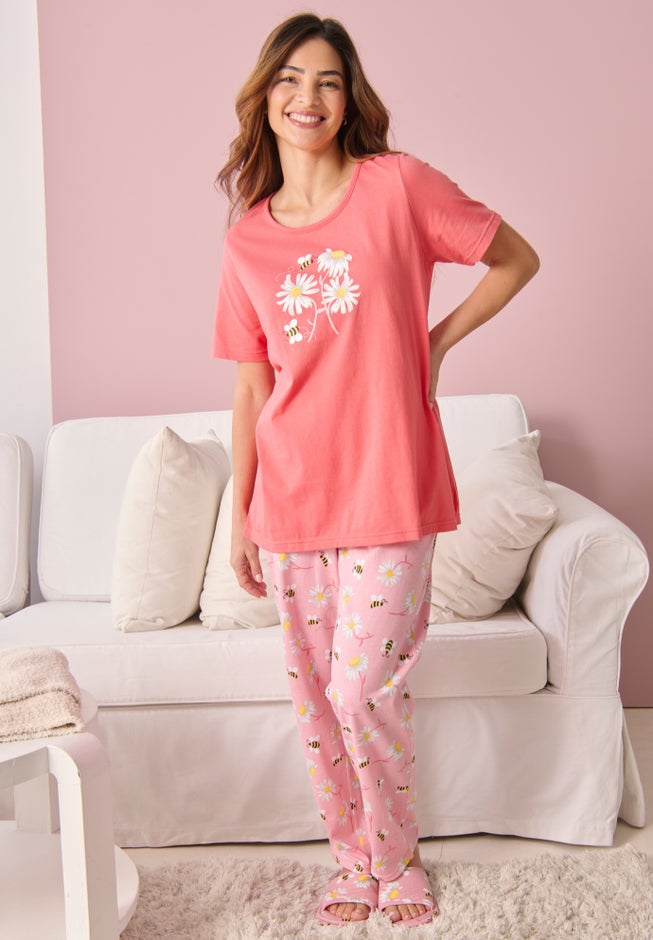 Graphic Tee PJ Set image number 6