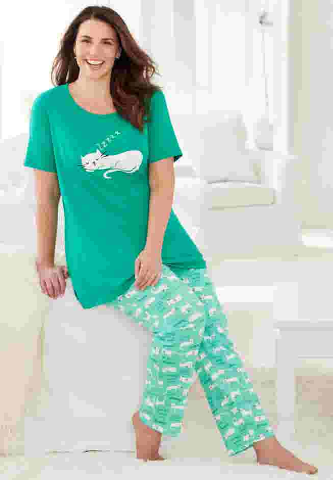 Graphic Tee PJ Set image number 6