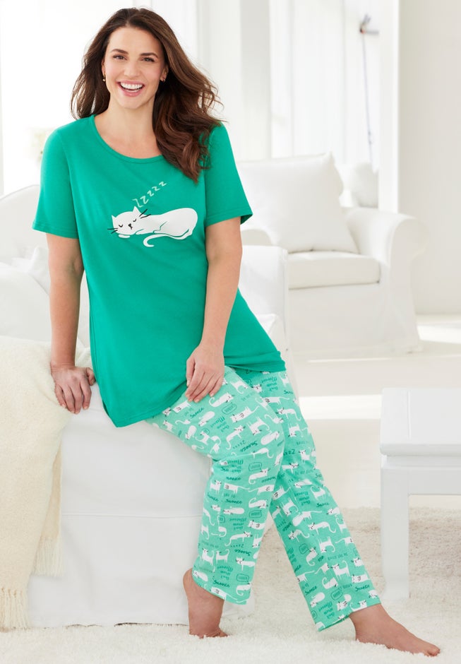 Graphic Tee PJ Set image number 8
