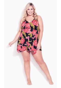 Sharkbite Print Swim Dress