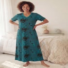 V-Neck Short Sleeve Maxi T-Shirt Lounger image number null