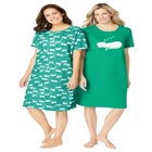 2-Pack Short-Sleeve Sleepshirt image number null