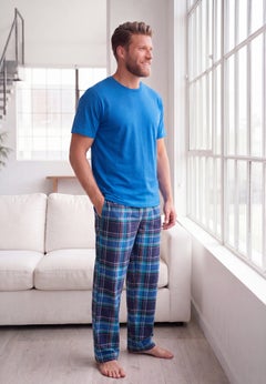 Jersey Knit Plaid Pajama Set