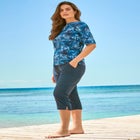 Three-Quarter Sleeve Swim Tee image number null