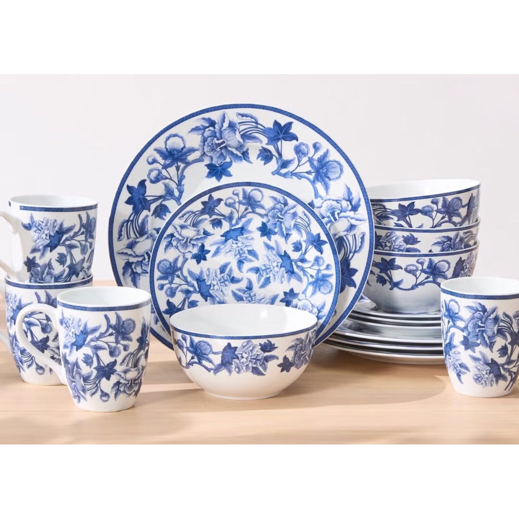 Goodale Vintage Blue 16-Pc. Stoneware Dinnerware Set image number 0