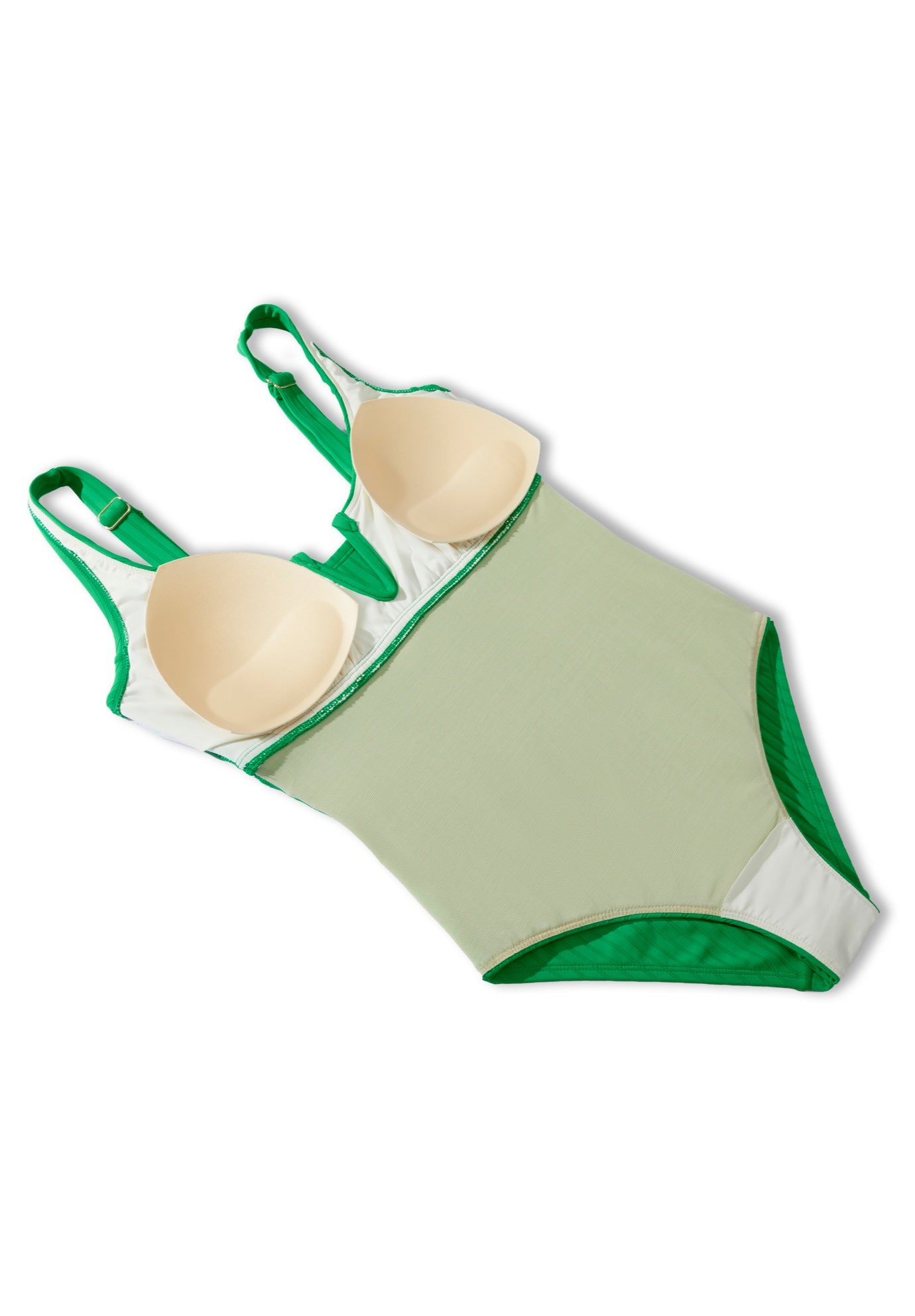 Ribbed V-Wire One Piece Swimsuit image number 6