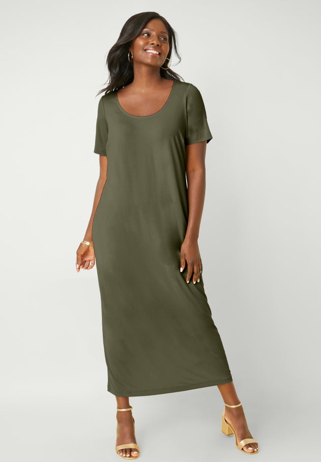 2-Piece Stretch Knit Duster Set image number 1