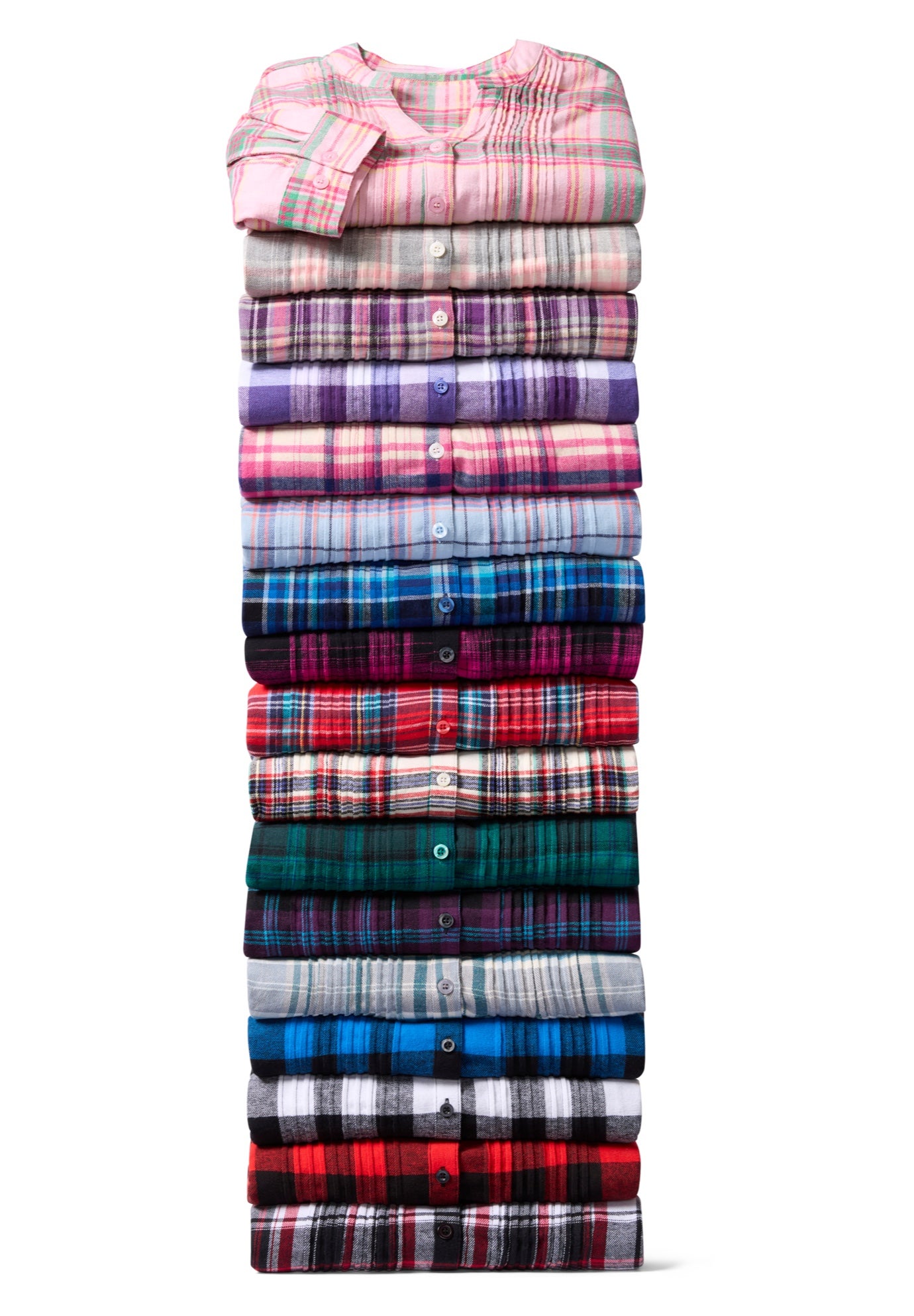 Pintucked Flannel Shirt image number 4