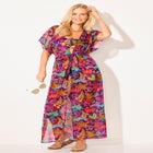  Open Front Tie-Waist Maxi Cover Up image number null