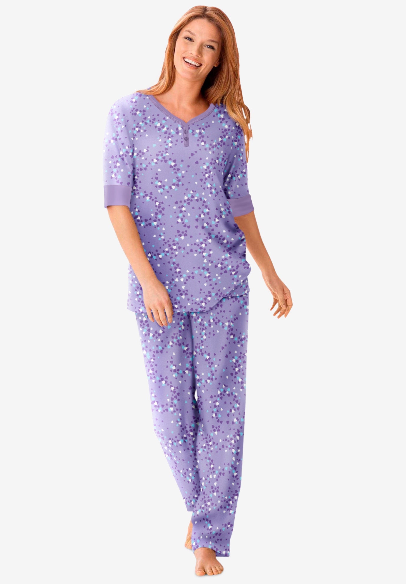 Printed Henley PJ Set image number 0