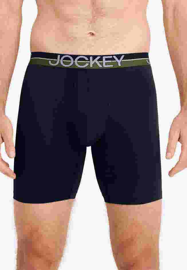 Jockey Infinite Cool Microfiber Stretch 8" Long Leg Boxer Brief - 2 Pack image number 1