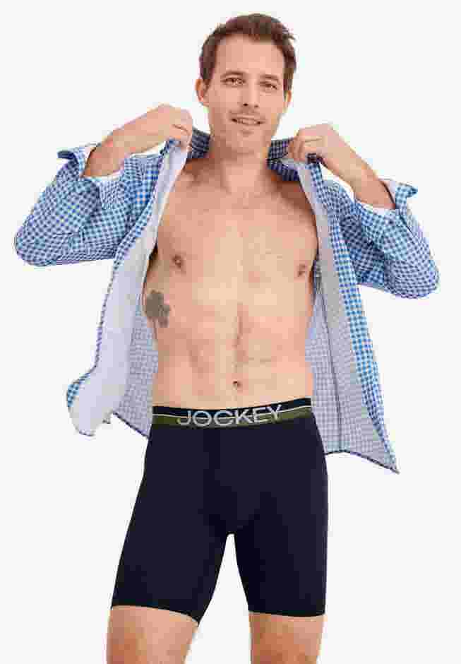 Jockey Infinite Cool Microfiber Stretch 8" Long Leg Boxer Brief - 2 Pack image number 4