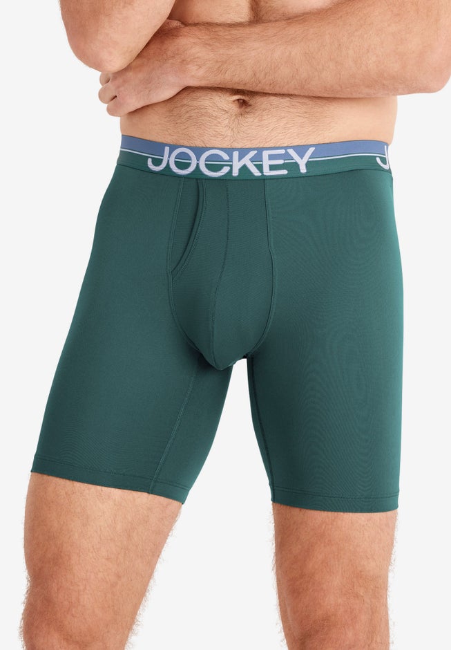 Jockey Infinite Cool Microfiber Stretch 8" Long Leg Boxer Brief - 2 Pack image number 1
