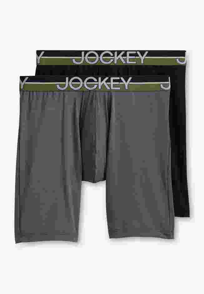 Jockey Infinite Cool Microfiber Stretch 8" Long Leg Boxer Brief - 2 Pack image number 0