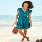 Pack & Go Wrinkle-Resistant V-Neck Short Sleeve Cover Up Dress image number null