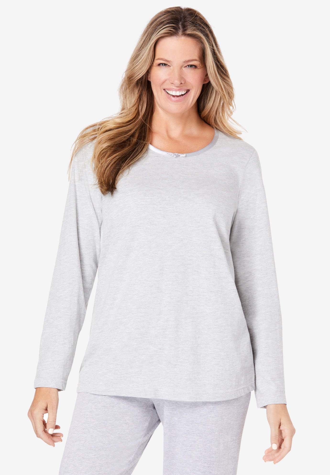 Satin Trim Sleep Tee image number 0