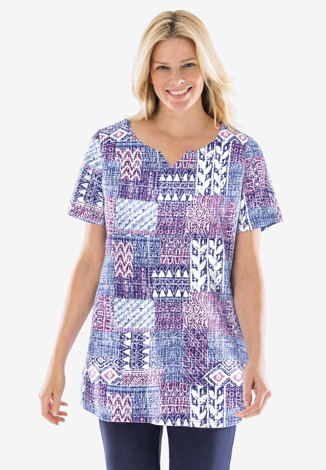 7-Day Notch-Neck Tunic image number 3