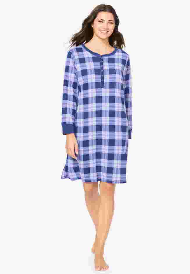 Thermal Henley Sleepshirt  image number 0