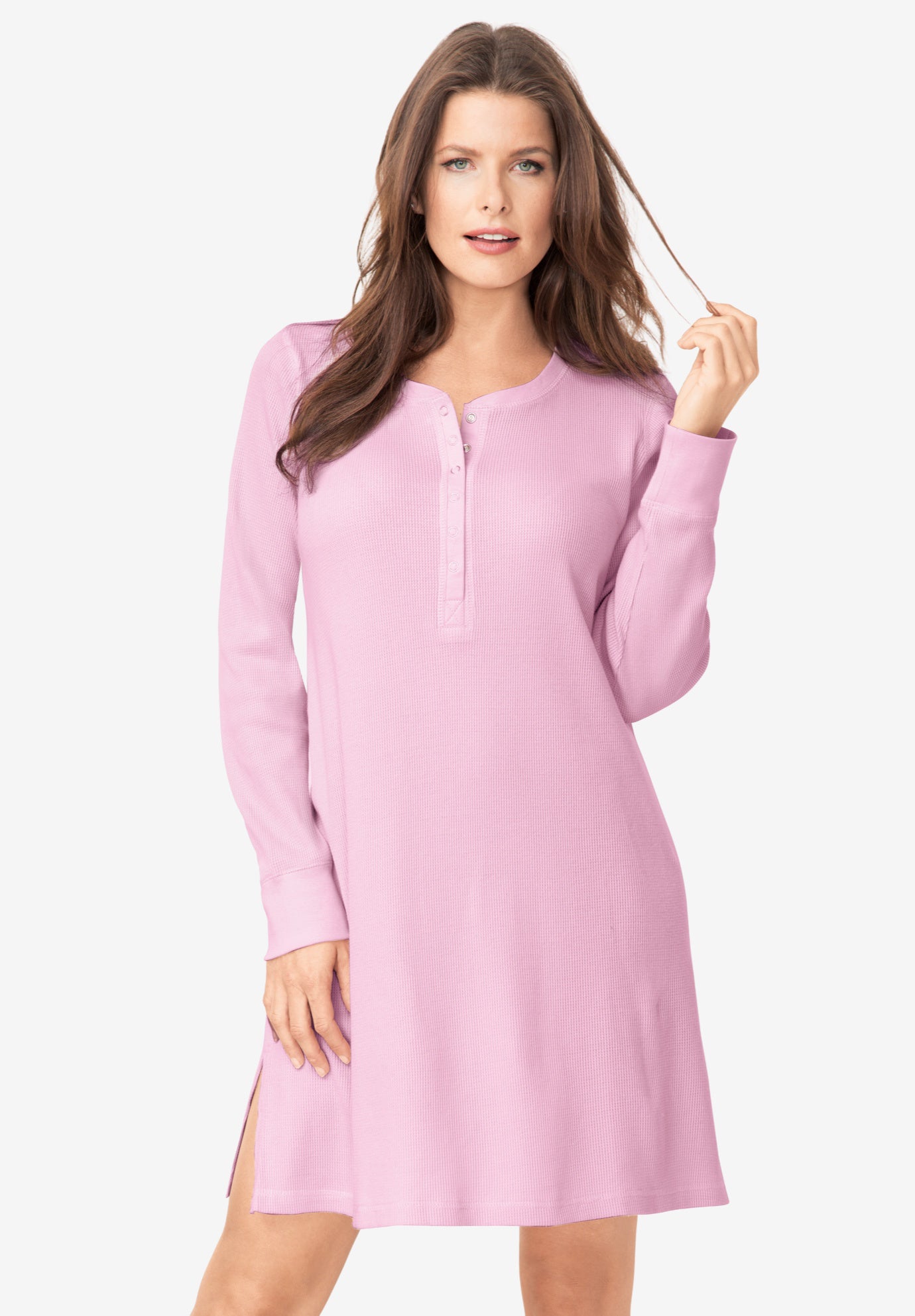 Thermal Henley Sleepshirt image number 0