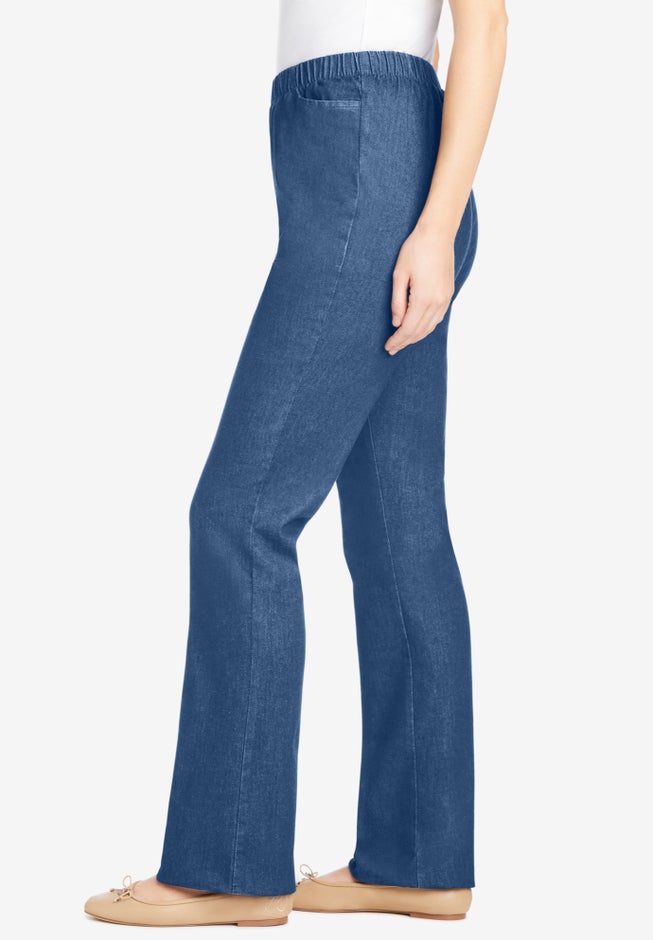 Fineline Stretch Denim Pull-On Bootcut Jeans image number 2