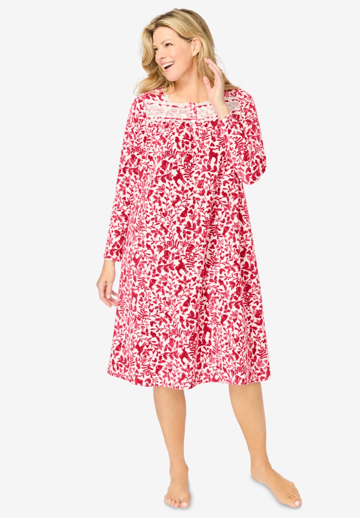 Only Necessities® Long-Sleeve Gown image number 0