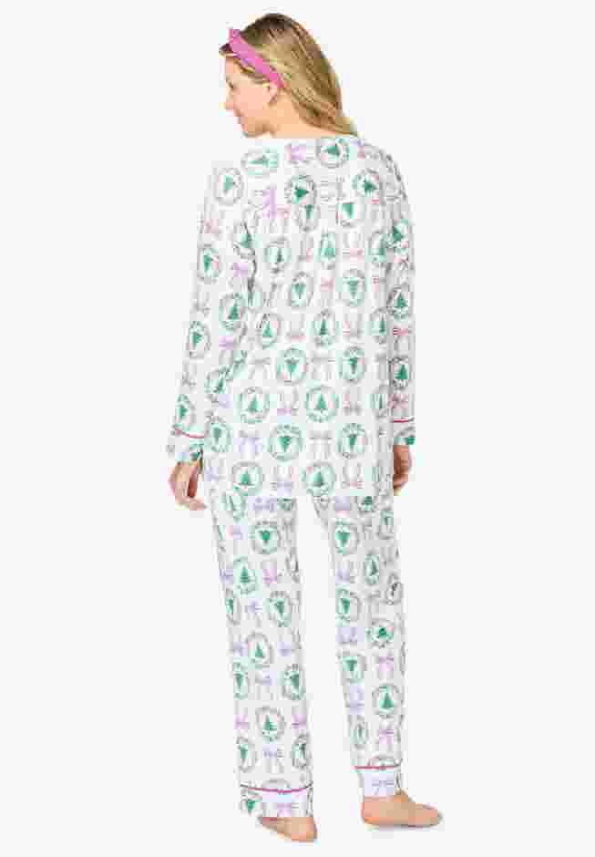 Dreams & Co.® V-Neck Pajama & Headband Set image number 1