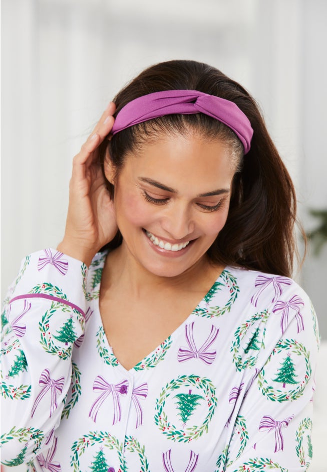 Dreams & Co.® V-Neck Pajama & Headband Set image number 8