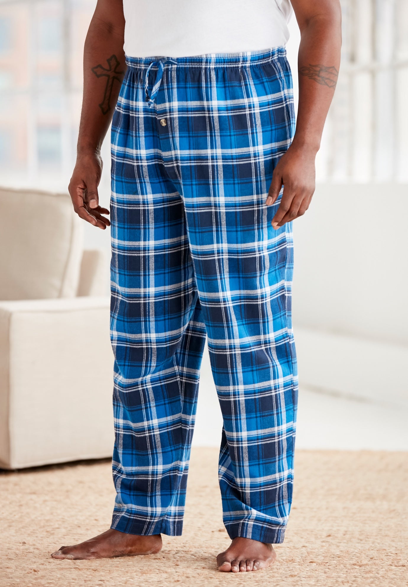 Flannel Plaid Pajama Pants image number 1