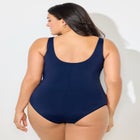 Chlorine Resistant Zip Front One Piece Swimsuit image number null
