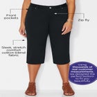 Sateen Stretch Capri image number null