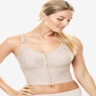 Jacquard Front-Close Wireless Longline Posture Bra image number null