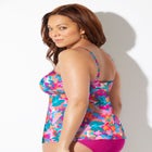 Smocked Bandeau Tankini Top image number null