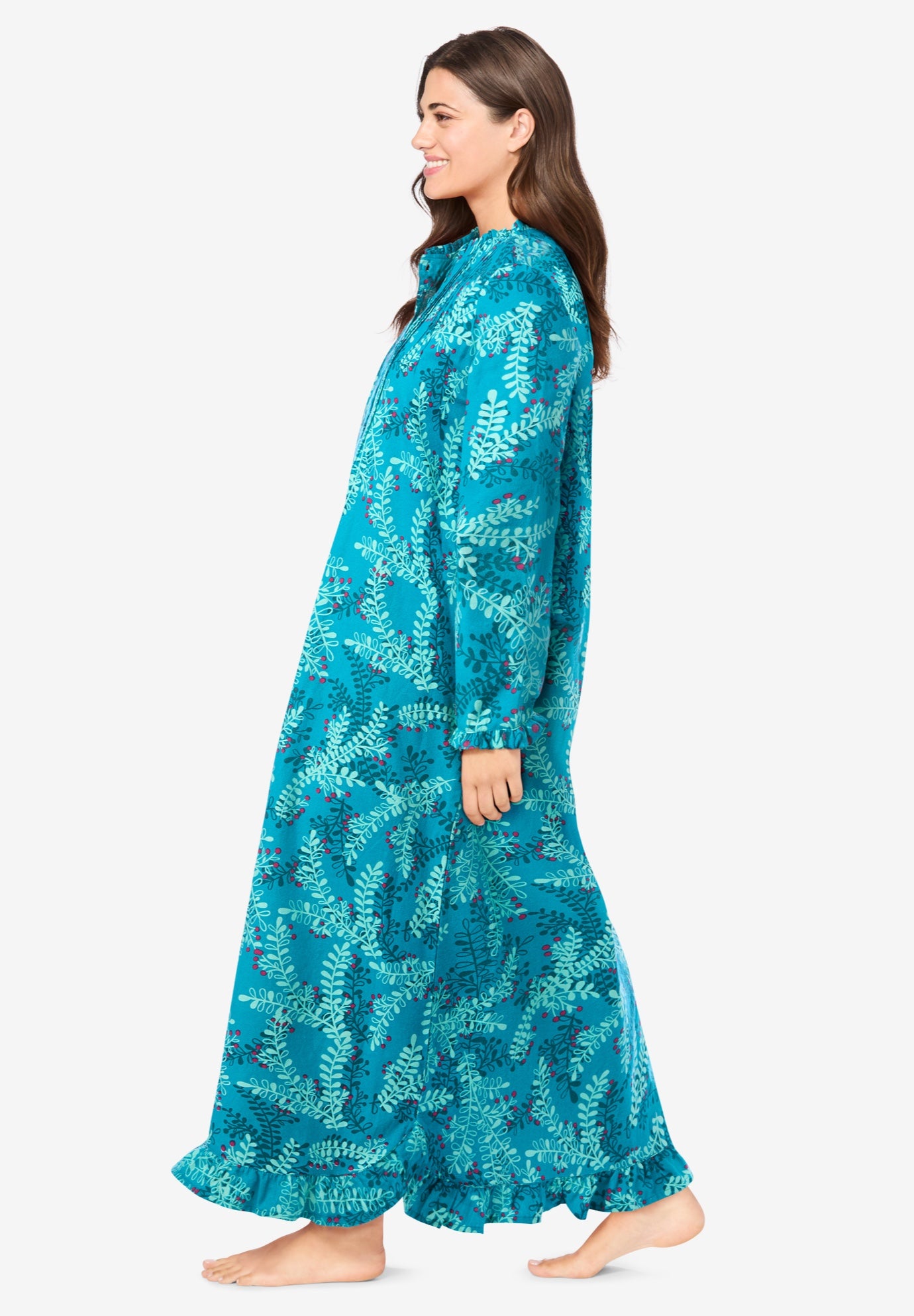 Long Flannel Nightgown image number 2