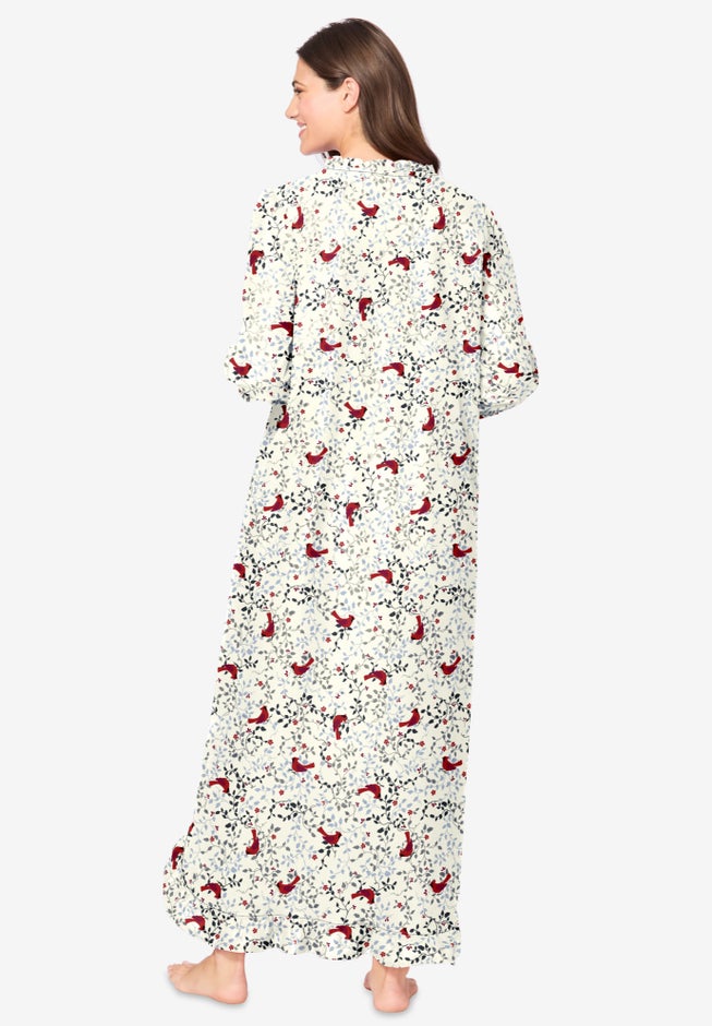 Long Flannel Nightgown  image number 1
