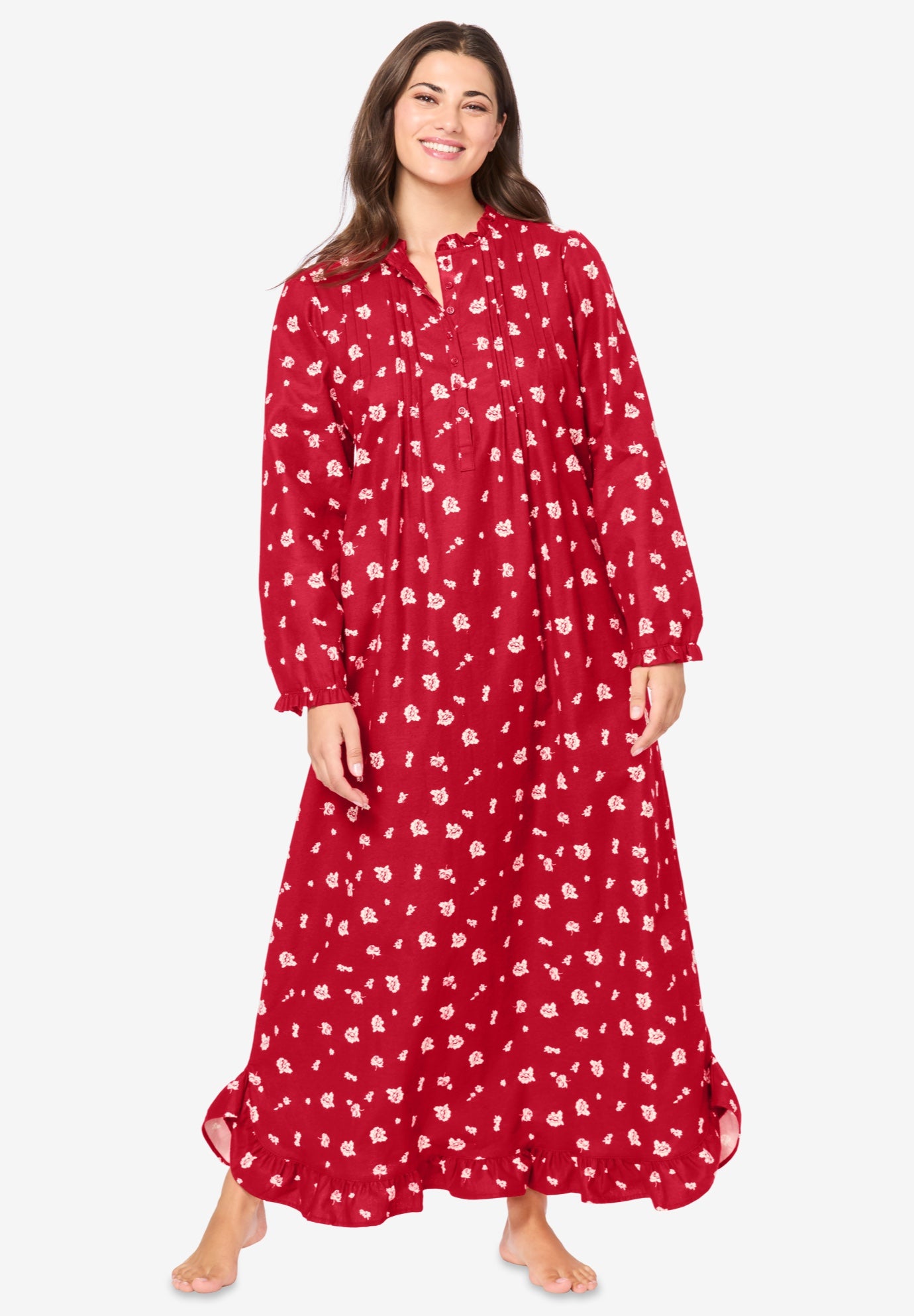 Long Flannel Nightgown image number 0